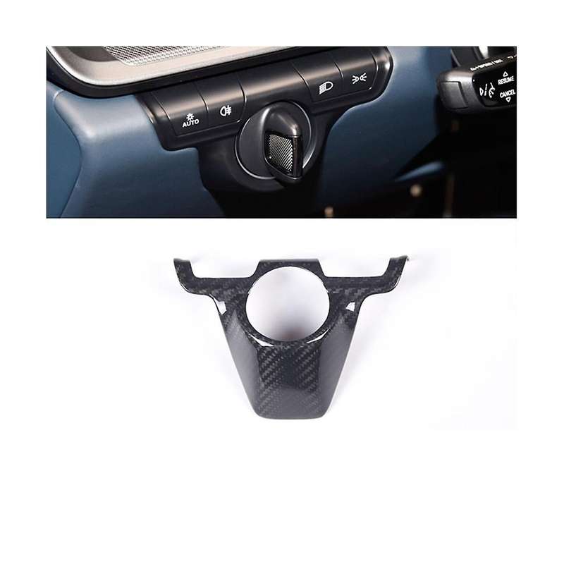 Car Real Carbon Fiber Headlight Switch Decorative Stickers 2019-2022 Accessory for 992