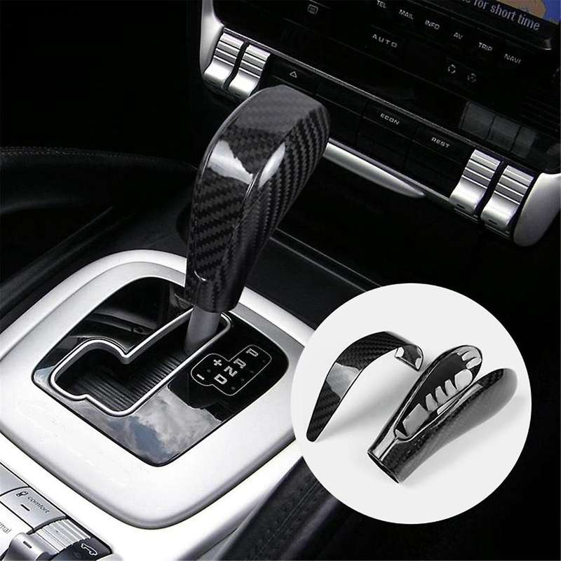 Car Real Carbon Fiber Gear Knob Cover Trim for 2004-2009 Center Console Interior Decoration