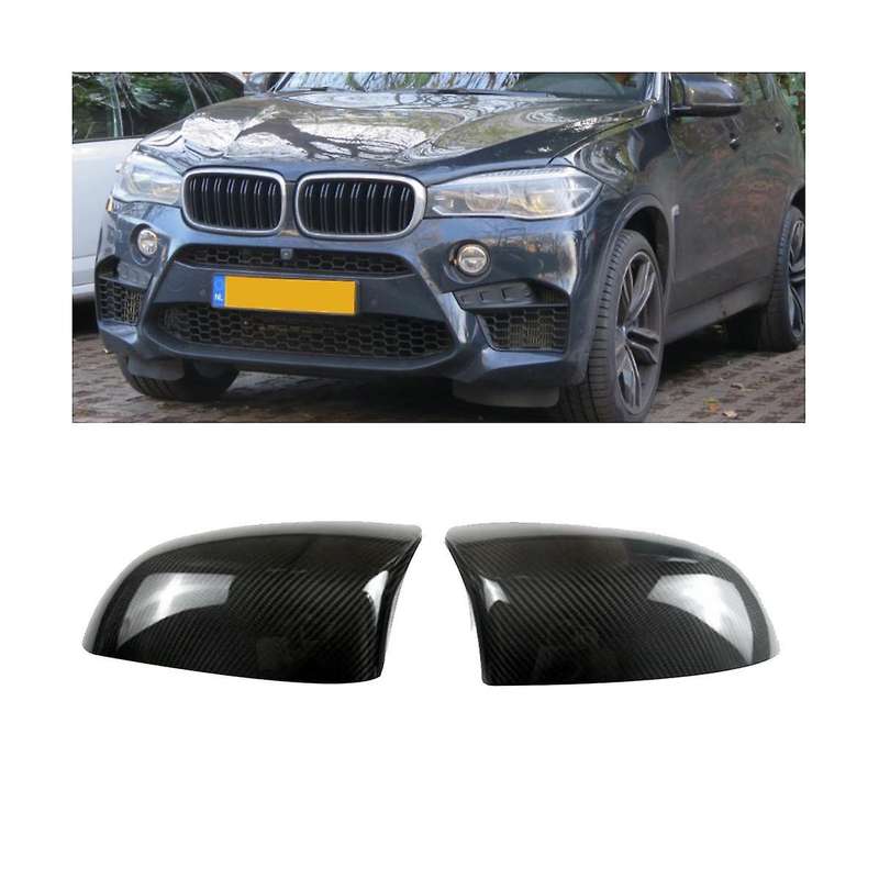 Car Real Carbon Fiber Rear Mirror Cover Shell Cap for X5m F85 X6m F86 2015-2018 Car Accessories