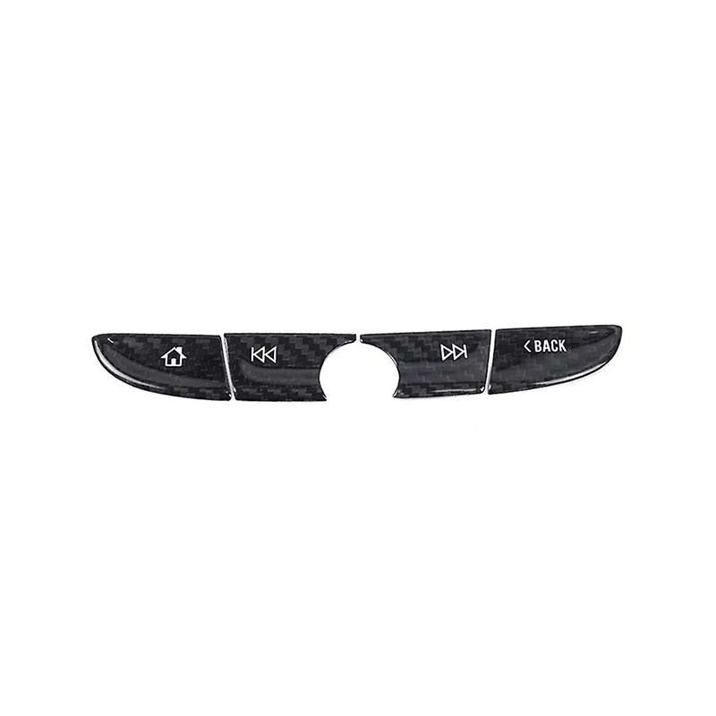 Car Real Carbon Fiber Navigation Screen Panel Frame Button Cover Accessories for 2016-2022