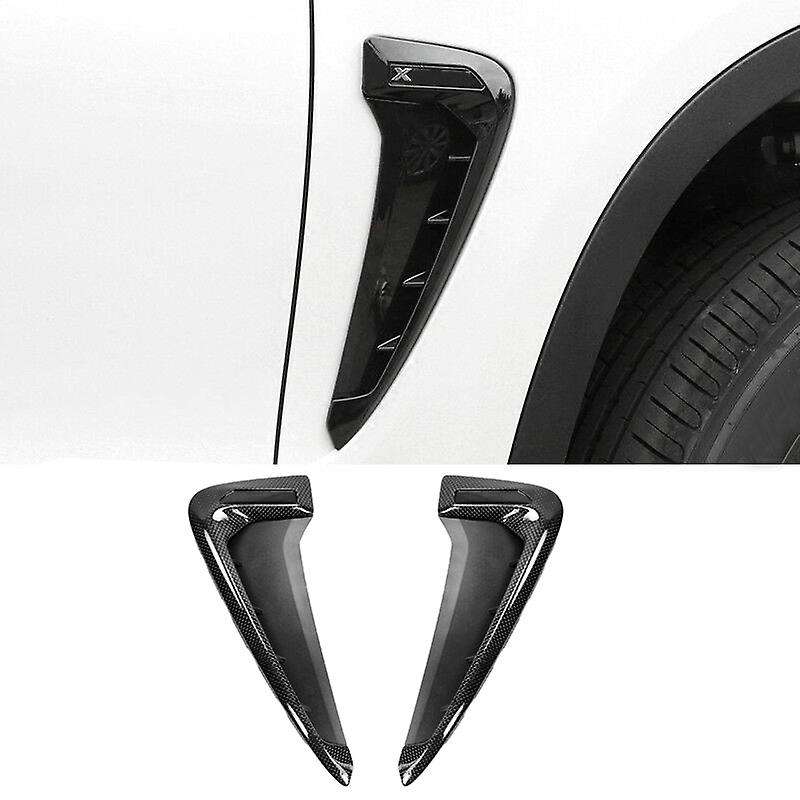 Car Real Carbon Fiber Side Body Intake Grille Air Vent Replace Cover Trim Decor for X5 F15 X5M F85 2