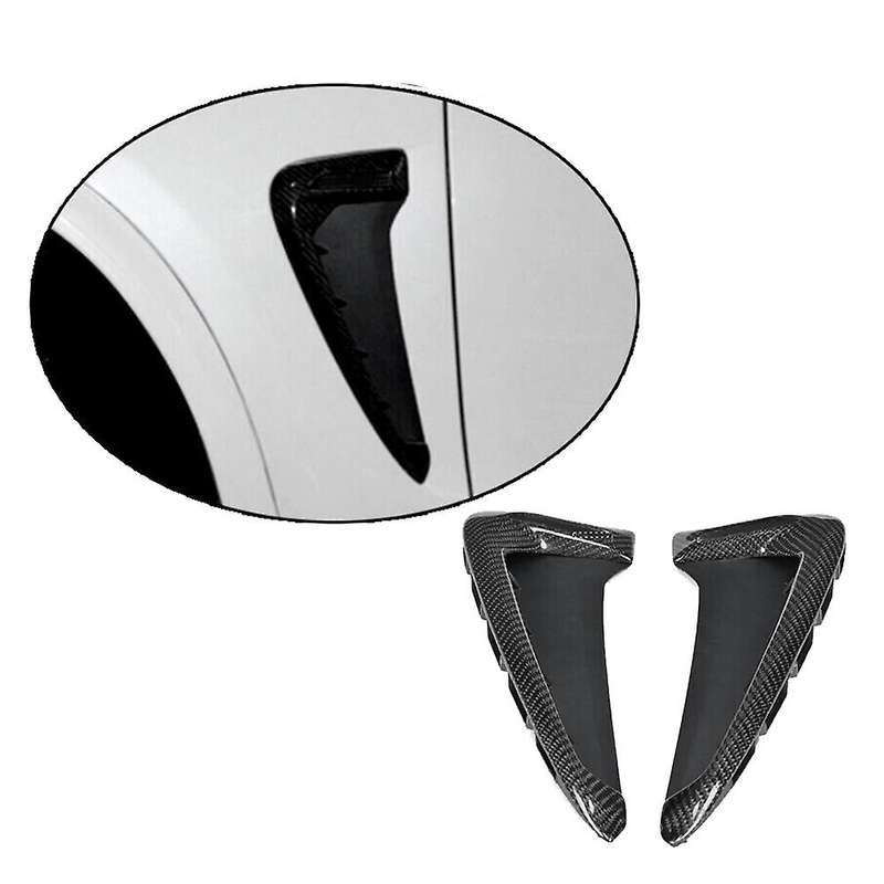 Car Real Carbon Fiber Side Body Intake Grille Air Vent Replace Cover Trim Decor for X5 F15 X5M F85 2