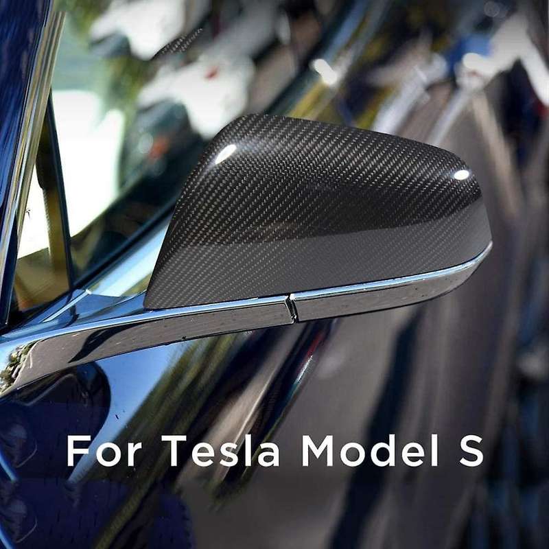 Car Real Carbon Fiber Side Mirror Cover for Model S 2017-2020 Rear View Mirror Cover Trim Frame Acce