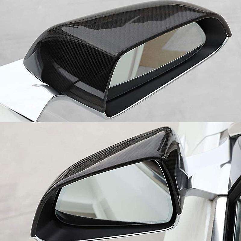 Car Real Carbon Fiber Side Mirror Cover Cap for 2017-2019 Rear View Mirror Cover Trim Frame Accessor