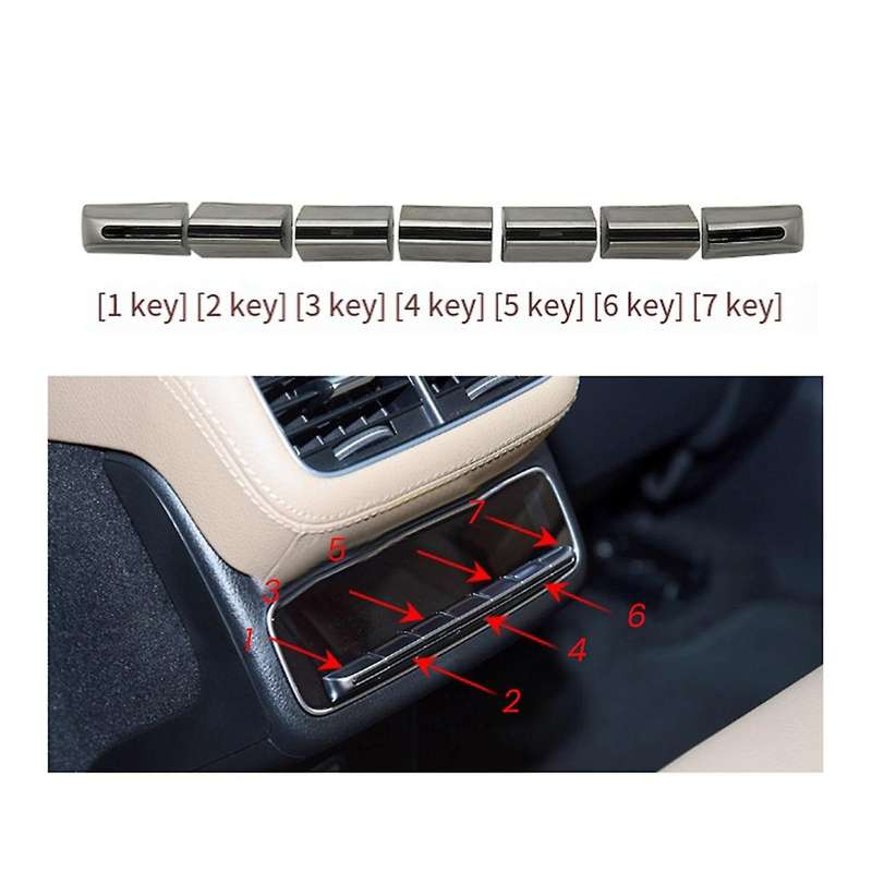 Car Rear A/C Switch Adjustment Button for GLS W167 2020-2024 Multimedia Switch Cover Button No. 6