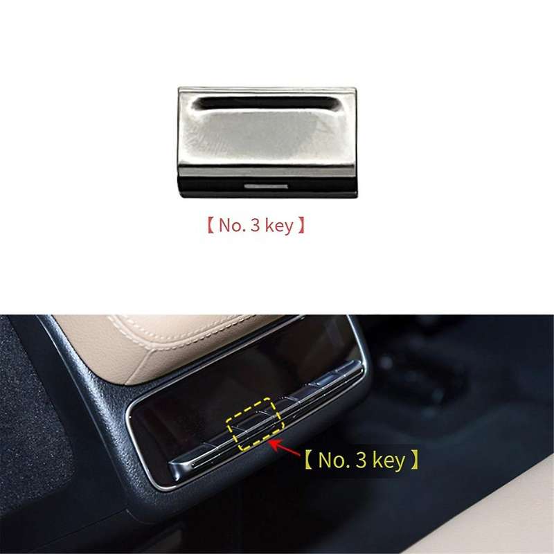 Car Rear A/C Switch Adjustment Button for GLS W167 2020-2024 Multimedia Switch Cover Button No. 3