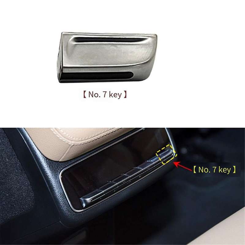 Car Rear A/C Switch Adjustment Button for GLS W167 2020-2024 Multimedia Switch Cover Button No. 7