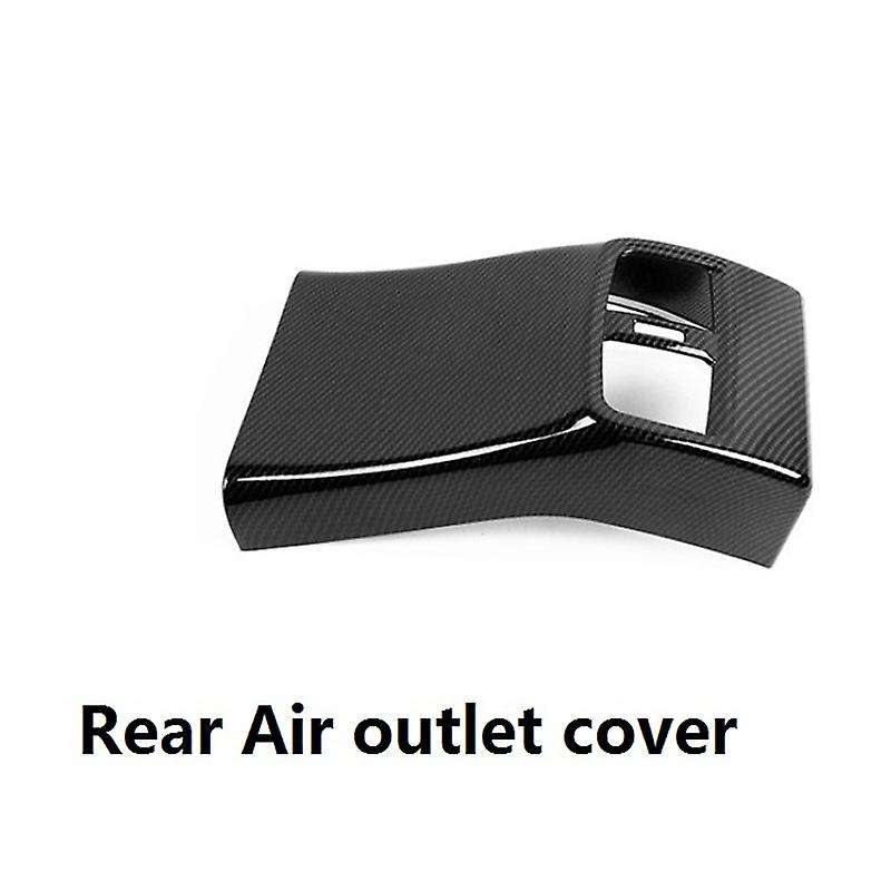Car Rear Air Condition Outlet Vent Cover Trim for E210 2019 2020 Carbon Fiber Rear Armrest Anti-Kick