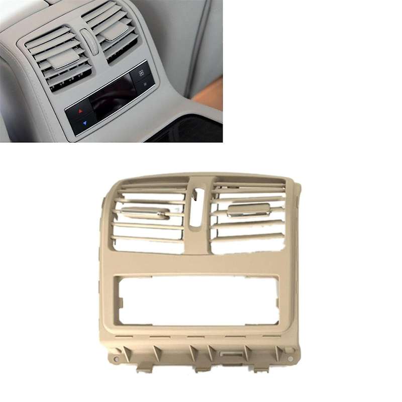 Car Rear Air Conditioner Ac Vent Grille Outlet Cover with Holes for - -class W218 2012-2017 Beige