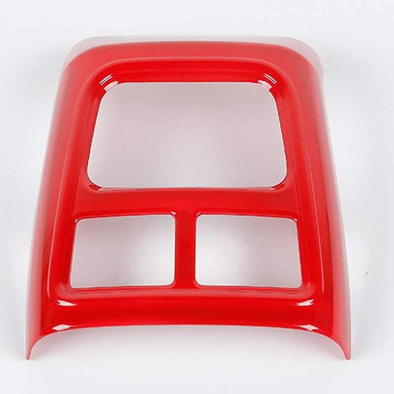 Car Rear Air Conditioner Outlet Vent Trim Cover Kit ABS for Charger 300C 2015-2021 (Red)