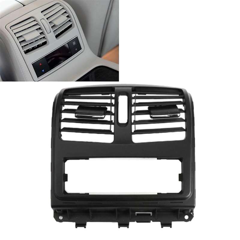 Car Rear Air Conditioner Ac Vent Grille Outlet Cover with Holes for - -class W218 2012-2017 Black
