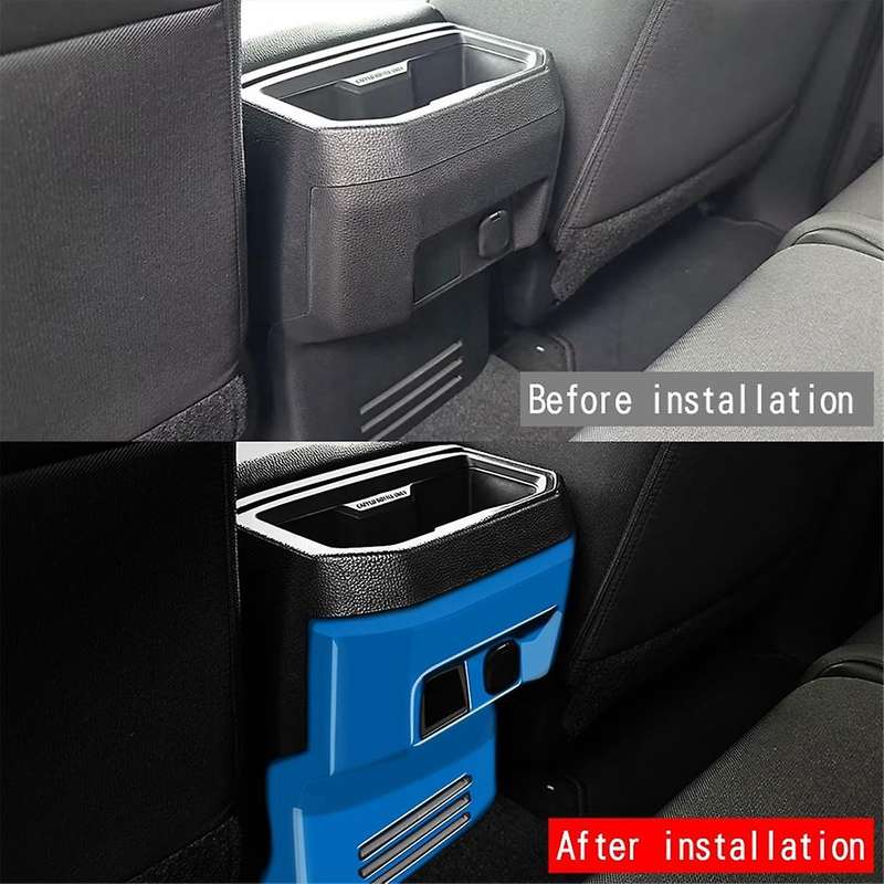 Car Rear Air Conditioner Vent Outlet Frame Anti-Kick Panel Cover Trim for 2024 Blue
