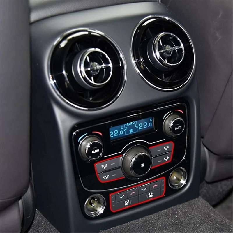 Car Rear Air Conditioning Seat Adjustment Button Cover Decoration Sticker for XJ 2010-2019