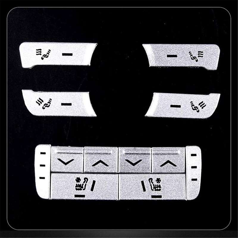 Car Rear Air Conditioning Seat Adjustment Button Cover Decoration Sticker for XJ 2010-2019