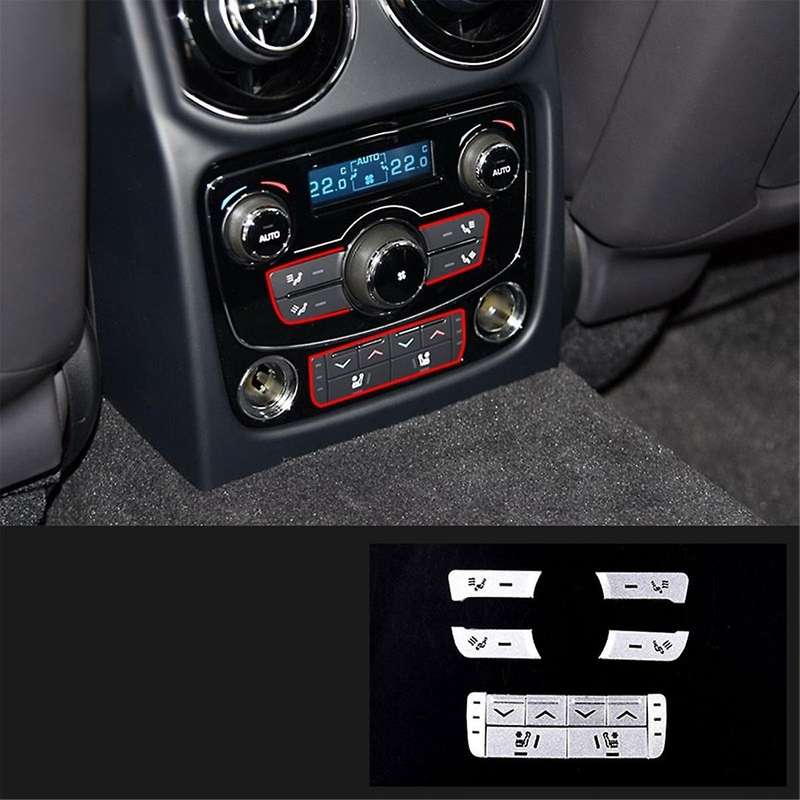 Car Rear Air Conditioning Seat Adjustment Button Cover Decoration Sticker for XJ 2010-2019