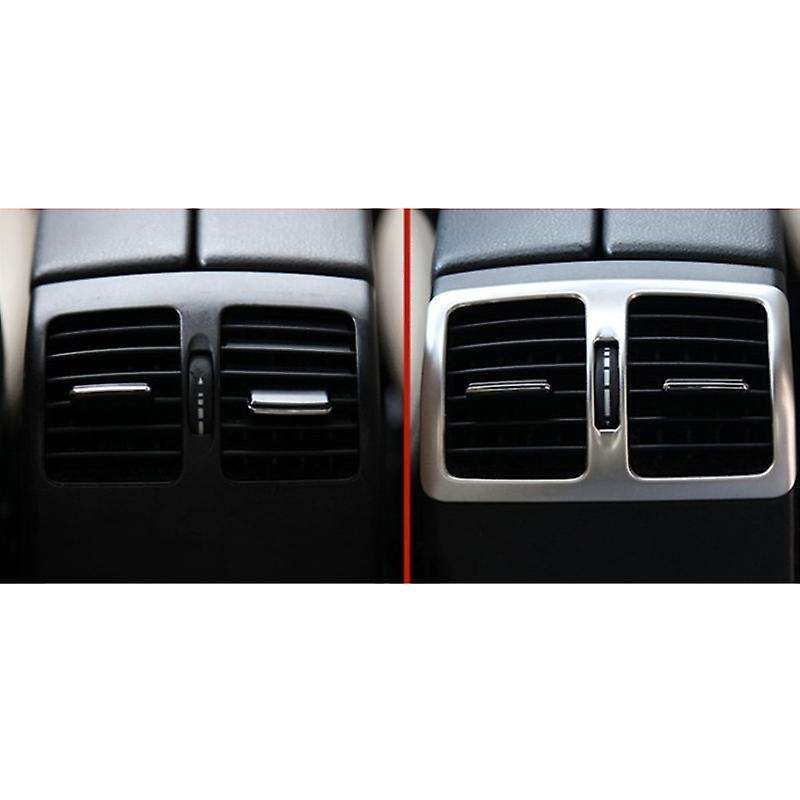 Car Rear Air Conditioning Vent Decorative Frame Air Outlet Trim Strip Stickers for C Class W204 2009