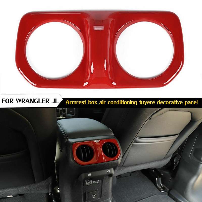 Car Rear Air Conditioning Vent Outlet Decoration Cover Stickers for Wrangler JL 2018-2020 JT 2018-20
