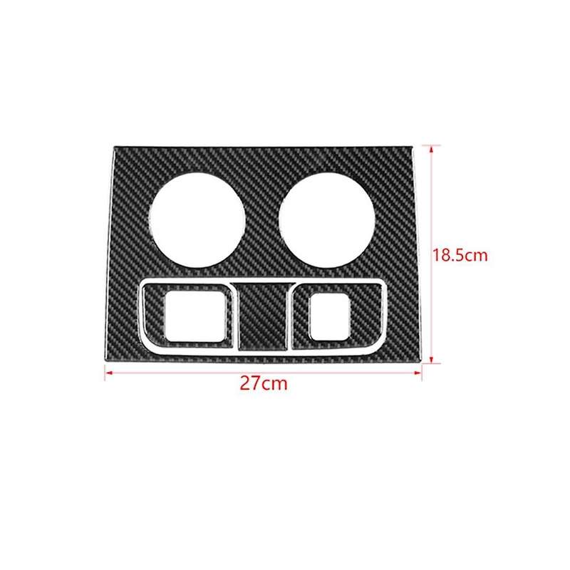Car Rear Air Outlet Cover Trim Decoration Stickers for 2009-2014 Interior Accessories - Soft Carbon