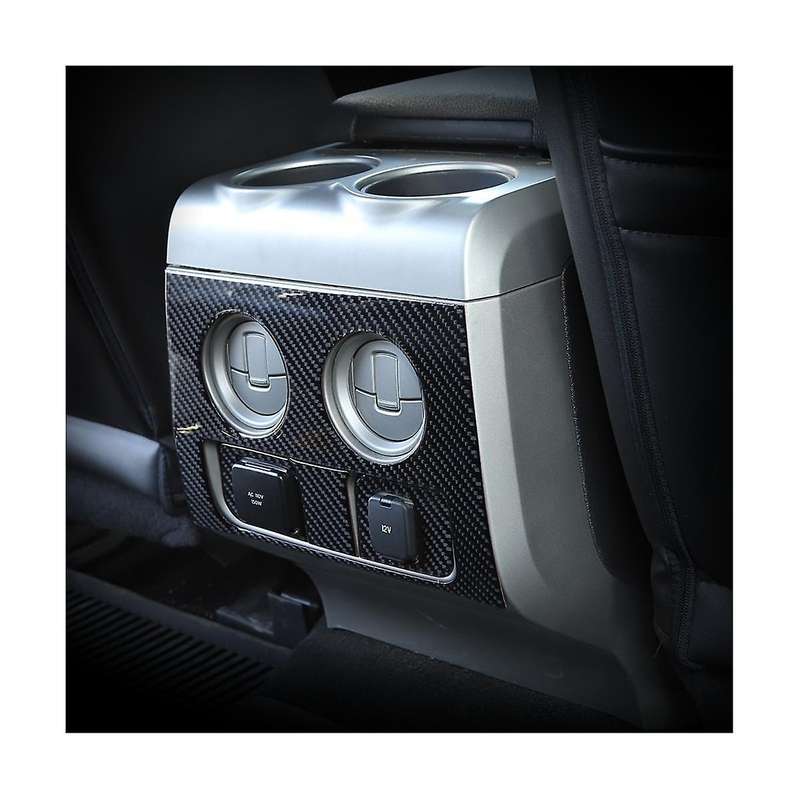 Car Rear Air Outlet Cover Trim Decoration Stickers for 2009-2014 Interior Accessories - Soft Carbon