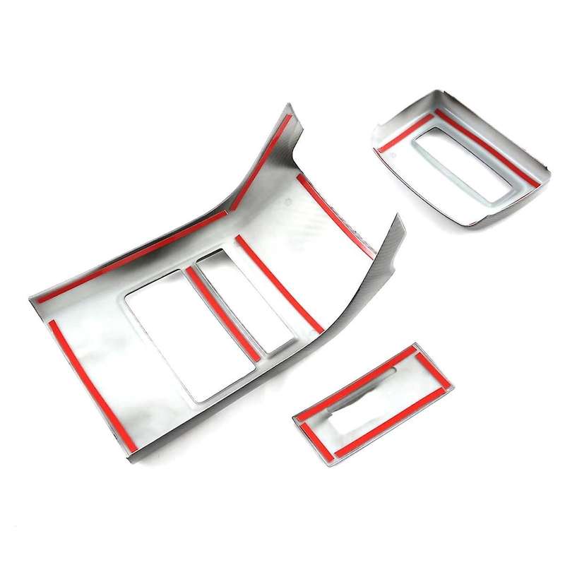 Car Rear Air Outlet Vent Panel Cover Trim Decor Protective Carbon Fiber Look for TANG