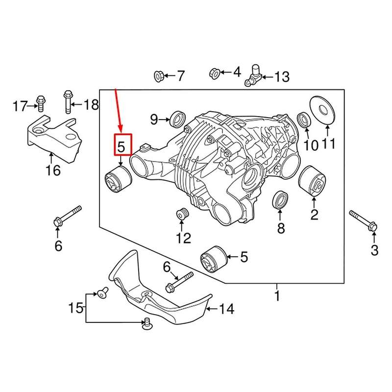 Car Rear Axle Mount Bushing 97037506100 for 970 2009-2011