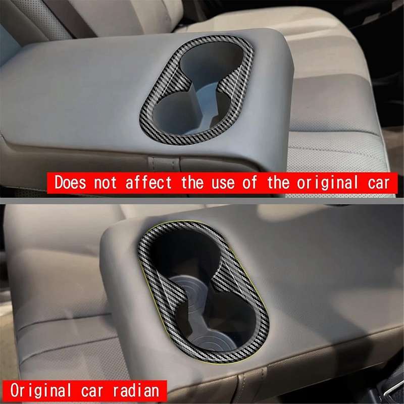 Car Rear Back Seat Water Cup Holder Panel Trim Frame for 2024+ Car Interior Accessories A
