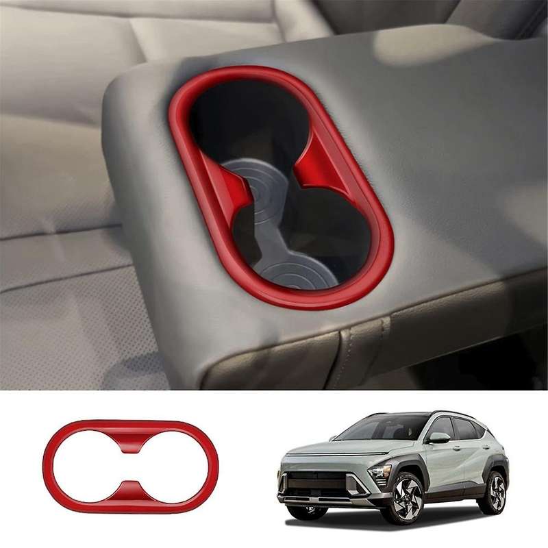 Car Rear Back Seat Water Cup Holder Panel Trim Frame for 2024+ Car Interior Accessories C