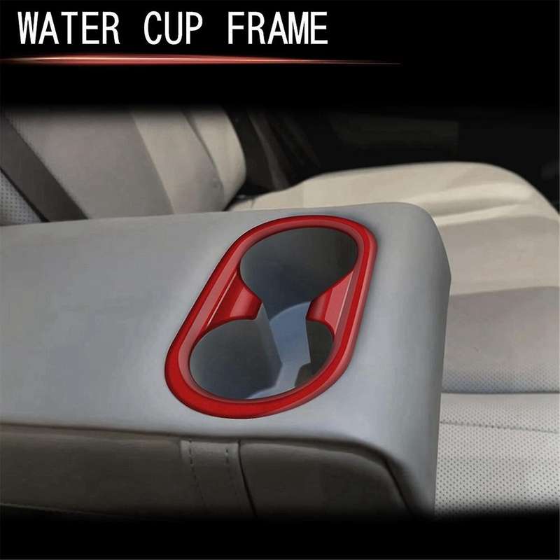 Car Rear Back Seat Water Cup Holder Panel Trim Frame for 2024+ Car Interior Accessories C