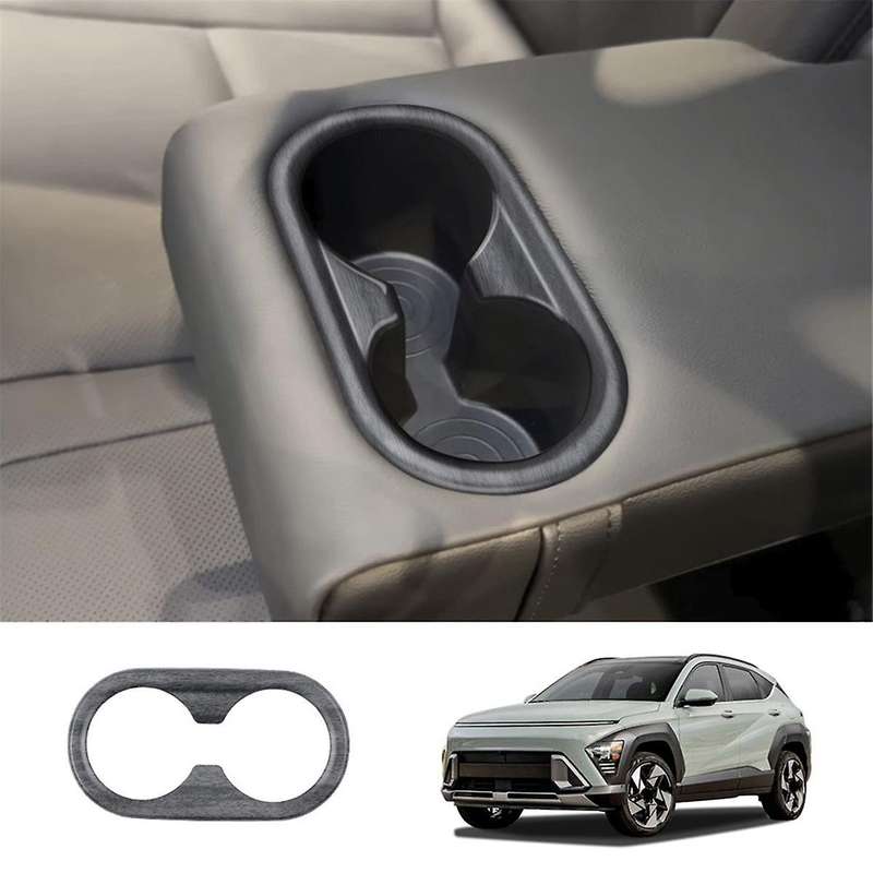 Car Rear Back Seat Water Cup Holder Panel Trim Frame for 2024+ Car Interior Accessories B