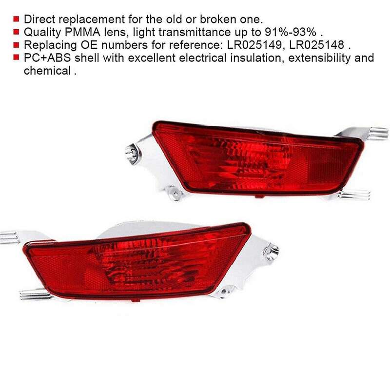 Car Rear Bar Lights Rear Bumper Reflector Rear Bumper Fog Lights for Evoque 2011-2018 Lr025148-b Lr0