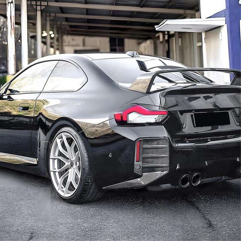 Car Rear Bumper Air Vent Side Wind Blade Spoiler Indicator Light Trim for 2 Series M2 G87 MP 2023+