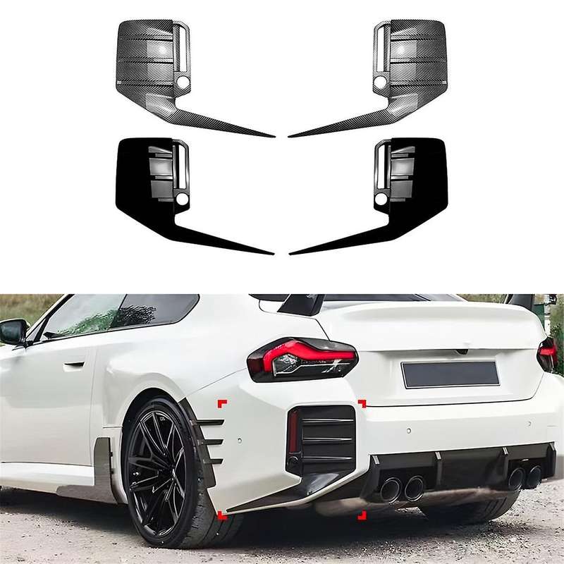 Car Rear Bumper Air Vent Side Wind Blade Spoiler Indicator Light Trim for 2 Series M2 G87 MP 2023+