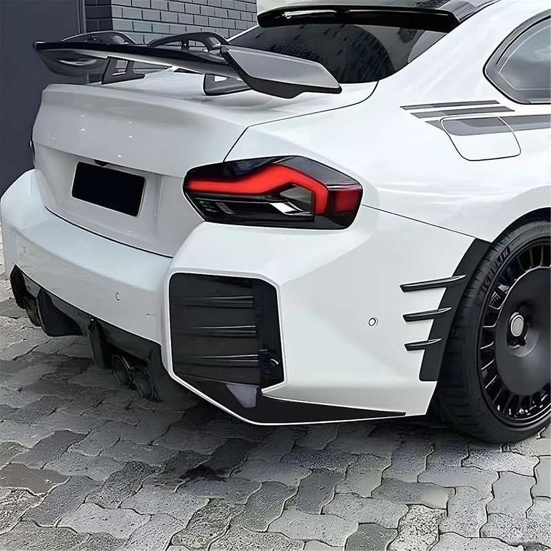 Car Rear Bumper Air Vent Side Wind Blade Spoiler Indicator Light Trim for 2 Series M2 G87 MP 2023+ C