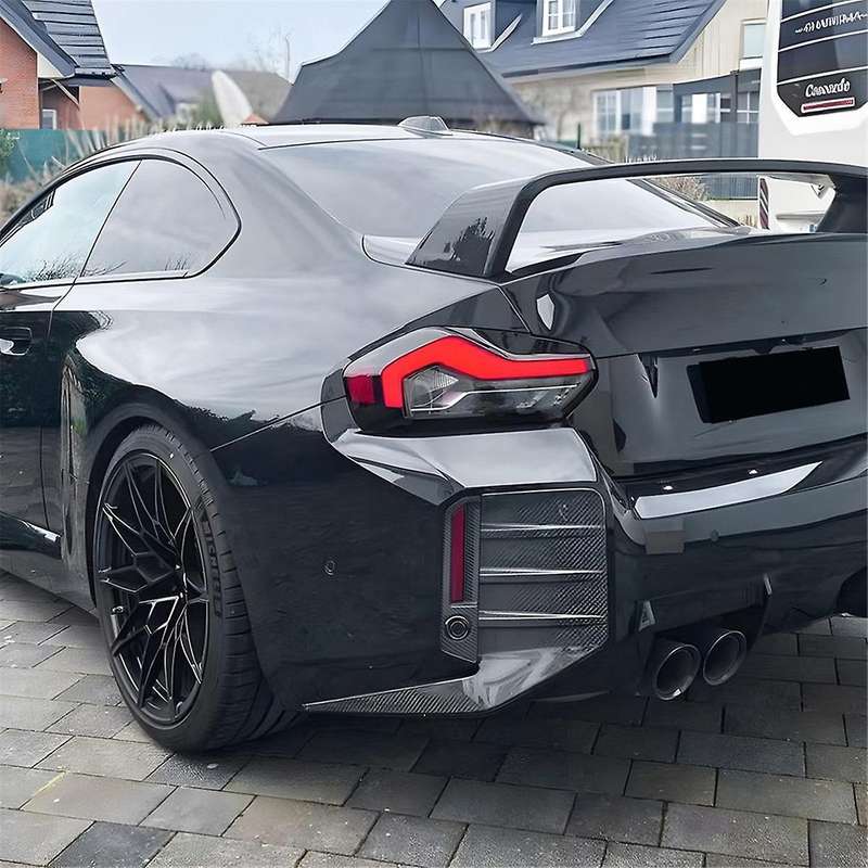 Car Rear Bumper Air Vent Side Wind Blade Spoiler Indicator Light Trim for 2 Series M2 G87 MP 2023+ C