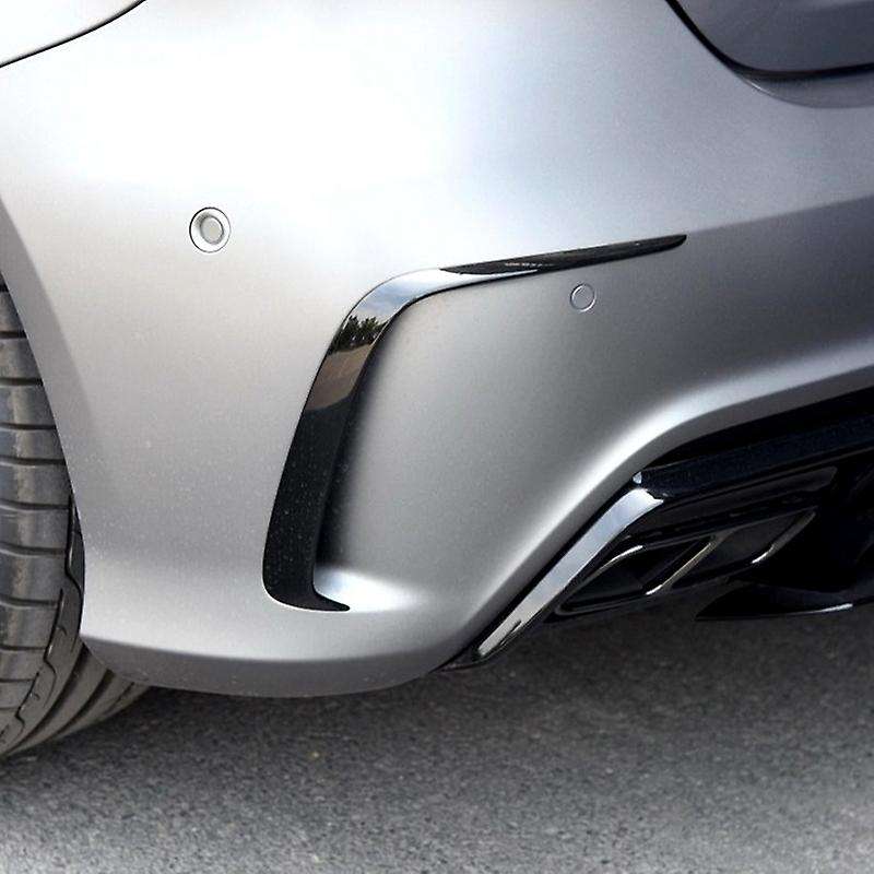 Car Rear Bumper Canards Black Splitter Lips Rear Bumper Spoiler for W176 a Class A45 A200 A250 2013-