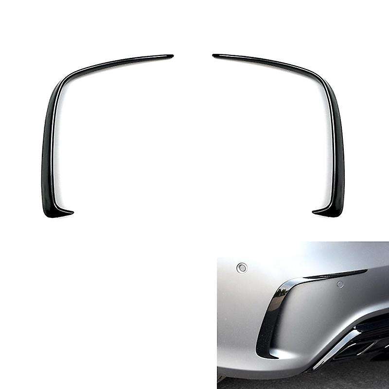 Car Rear Bumper Canards Black Splitter Lips Rear Bumper Spoiler for W176 a Class A45 A200 A250 2013-