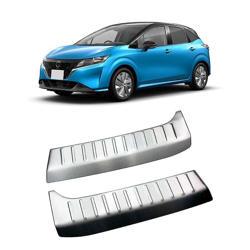 Car Rear Bumper Built-in Rear Guard Trunk Anti-Scratch Guard Car Accessories for Note E13 2021 Silve
