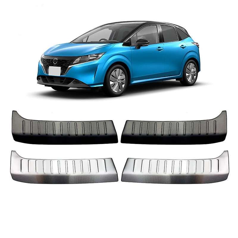 Car Rear Bumper Built-in Rear Guard Trunk Anti-Scratch Guard Car Accessories for Note E13 2021 Silve