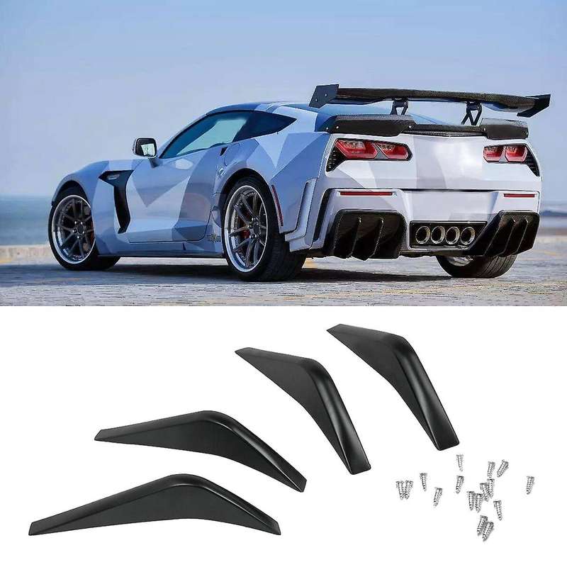 Car Rear Bumper Diffuser Fin Spoiler for Corvette C7 2014-2019