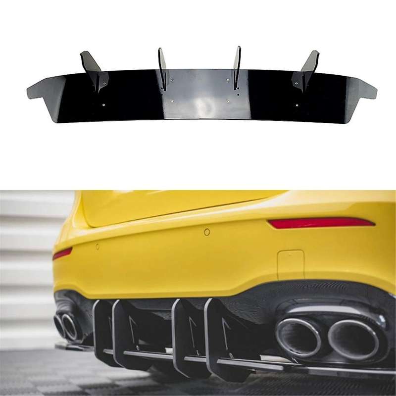 Car Rear Bumper Diffuser Rear Side Splitters Spoiler Lip for A-Class W177 A35 A45 2019-2022 Car Acce