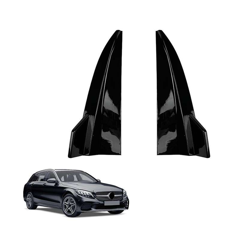Car Rear Bumper Diffuser Side Splitters for C-class Variant Wagon S205 C180 C200 C43 2015-2020(blac