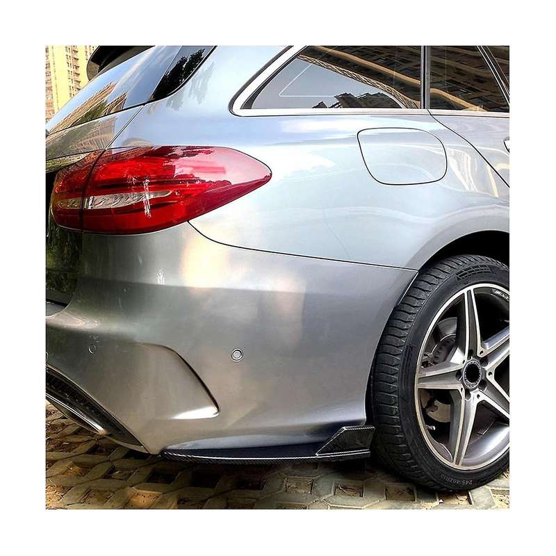 Car Rear Bumper Diffuser Side Splitters for C-class Variant Wagon S205 C180 C200 C43 2015-2020(carb