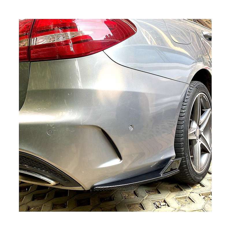 Car Rear Bumper Diffuser Side Splitters for C-class Variant Wagon S205 C180 C200 C43 2015-2020(carb