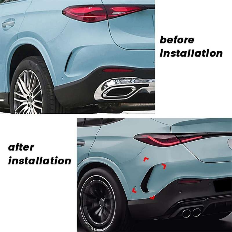 Car Rear Bumper Diffuser Splitter Spoiler Body Kit for GLC Coupe C254 2023+ GLC260 300,A