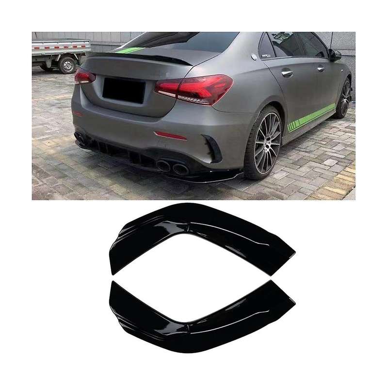 Car Rear Bumper Diffuser Side Splitters for A Class W177 V177 A35 A45 Sedan 2019-2022