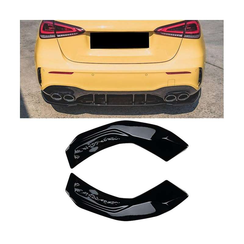 Car Rear Bumper Diffuser Side Splitters for A Class W177 V177 A35 A45 Sedan 2019-2022