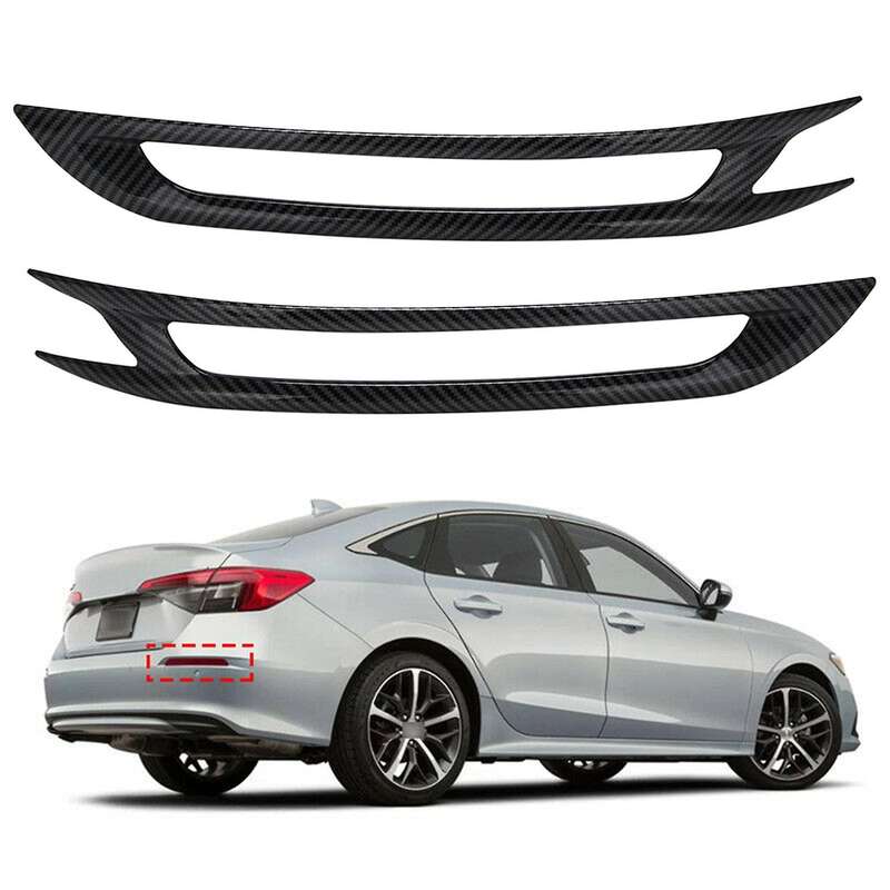 Car Rear Bumper Fog Lamp Cover Fog Light Eyebrow Frame Cover Trim for 11Th Generation 2021 2022