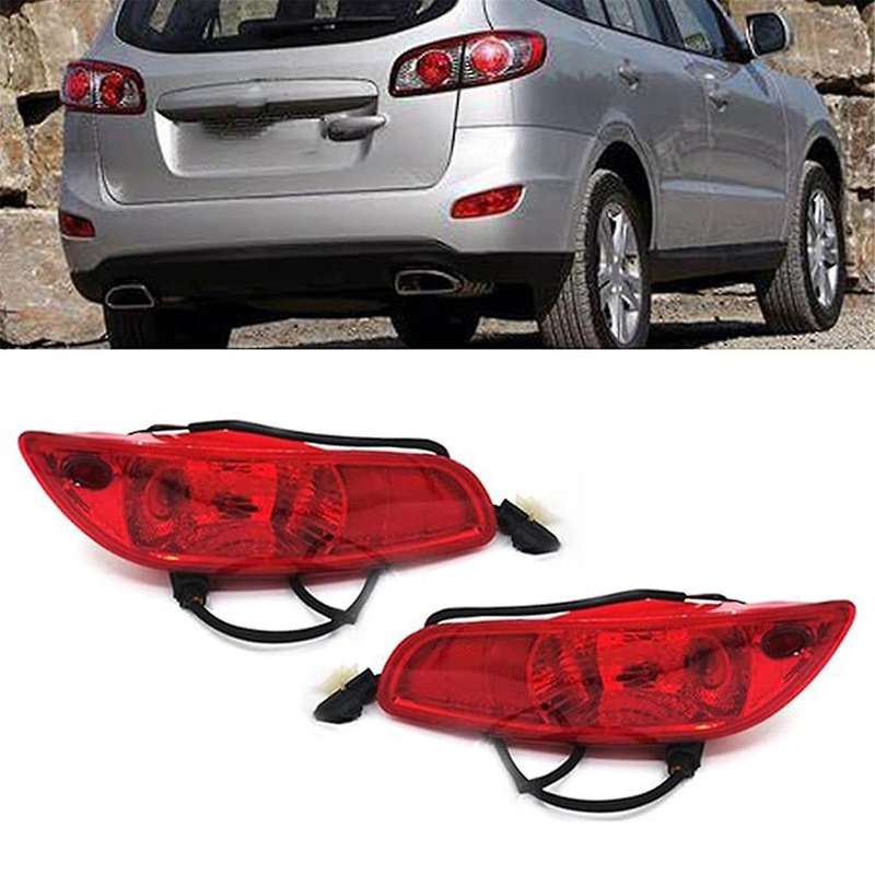 Car Rear Bumper Fog Light Brake Light Stop Lamp with Bulb Wire 92408-2B500 92409-2B500 for 10-12 2.4