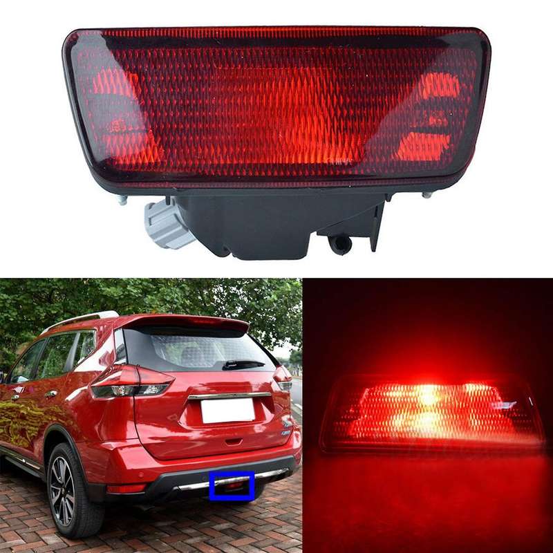 Car Rear Bumper Fog Lamp Brake Reflector Lights Compatible Nissan Juke Rogue