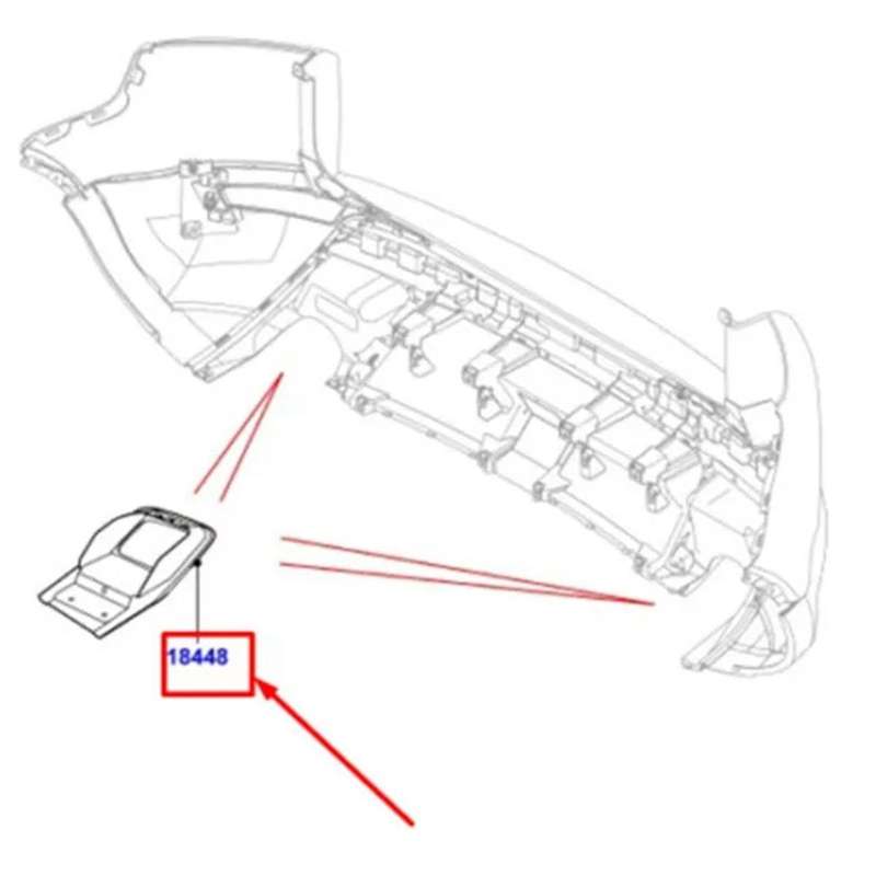 Car Rear Bumper Exhaust Tube Trim for Evoque 2010-2018 Tailpipe Trim